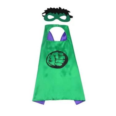 Imagem de Fantasia Infantil Menino Criança Super Heróis Capa + Máscara - Topmixs