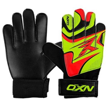 Imagem de Luva Goleiro OXN Adulto Amarelo Society Campo Futsal Cor:Verde/CoralTa