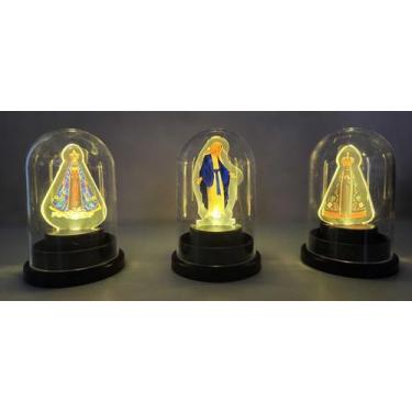 Imagem de Kit c/ 6 Enfeites de Mesa Religioso Led com Cupula Imagens Cores:color
