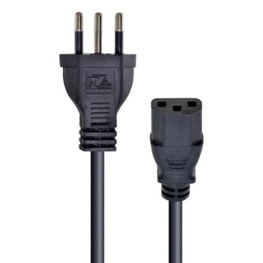 Imagem de Cabo de Forca Tripolar para Fonte 3X0,50 MM 250V 10A 1,2 Metros - Vini