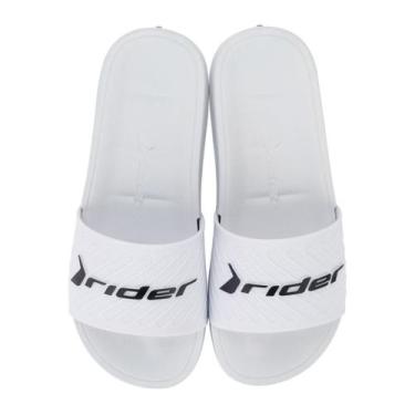 Imagem de Chinelo Masculino Conforto Slide Slip On Free II Rider, Branco, Preto,
