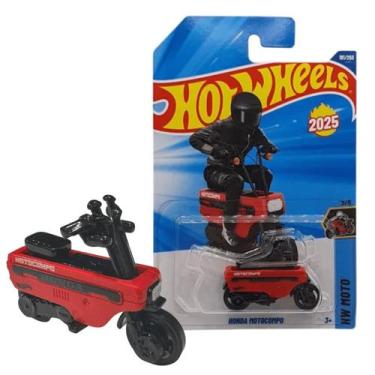 Imagem de Carrinho Hot Wheels Honda Motocompo Vermelho HYW43 - Mattel