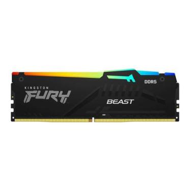 Imagem de Memória Ram Para Desktop 64GB Kingston Fury Beast RGB DDR5 5600Mhz uDI