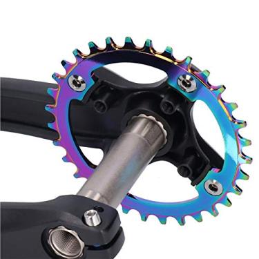 Imagem de Pedaleira da roda dentada de bicicleta Mountain bike pedivela Compatibilidade para bicicletas de diâmetro da roda dobrável Bicicletas Modificar bicicletas de estrada(Preto)