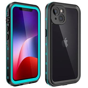 Imagem de Capa de telefone de negócios à prova de choque TPU para iPhone 13 12 11 pro max XR Xs 8 7 6 Plus Capa de telefone à prova d'água de cor sólida, azul grama, para iPhone 8 Plus