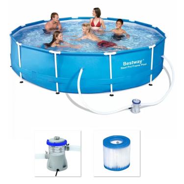 Imagem de Piscina Bestway 6473 Litros Estrutural com Bomba Filtrante 110v #56680