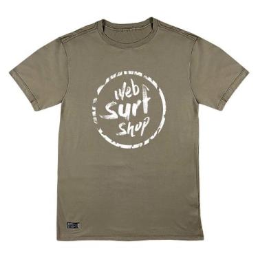 Imagem de Camiseta Wss Brasil Ink Web Khaki - Web Surf Shop - Wss Brasil