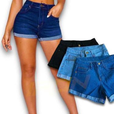 Imagem de Shorts Jeans Feminina Casual Elastano Top 423 - Iron