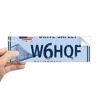 Imagem de DIYthinker Placa de licença EUA padrão americano adesivo retangular para-choque notebook janela decalque