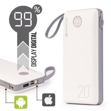 Imagem de Carregador Portátil Power Bank 20.000mAh Display Digital para iPhone e Samsung