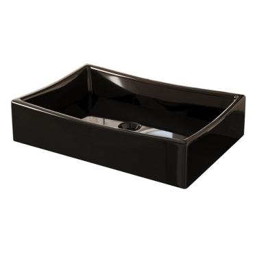 Imagem de Cuba Pia Para Banheiro Retangular Dalla Preta