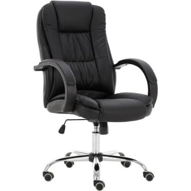 Imagem de Cadeira Ergonômica Modelo Presidente Ajustável Reclinável Giratória 360º Sup. Máx. 150KG