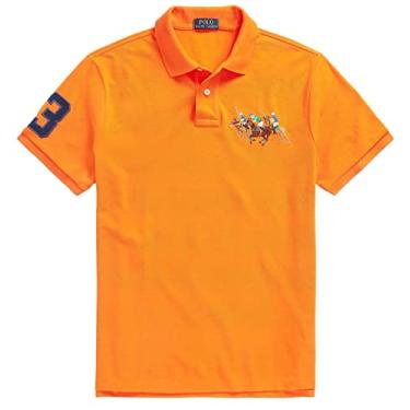 Imagem de Polo Ralph Lauren Camisa polo clássica de malha tripla 2022, (Primavera/Verão 2022) Laranja, M