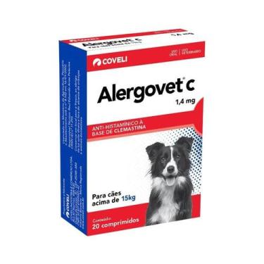 Imagem de Antialérgico Alergovet Coveli Para Cães 1,4Mg 20 Comprimidos