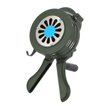 Imagem de Portable Metal Siren Hand Crank Loud Siren de Segurança de Emergência para Fábricas Casas Escolas Oil Depot Com Pintura à Prova de Ferrugem 110 ± 2dB Com Manivela No Sentido