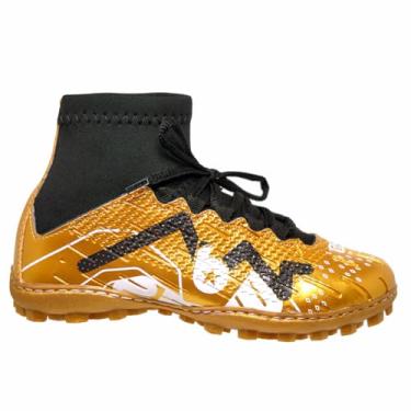 Imagem de Chuteira Dourada Society Botinha Ouro Infantil Blank 26 ao 33 (Dourado, BR, Criança de 4 a 8 anos, Numérico, 30)