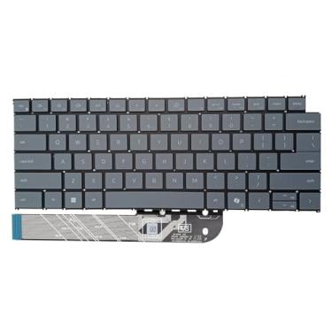 Imagem de SUNMALL Teclado de substituição compatível com Dell Inspiron 14 Plus 7440 7441, Dell Inspiron 16 Plus 7640, 7640 2 em 1, com luz de fundo (cinza, com luz de fundo)