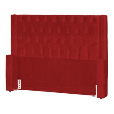 Imagem de Cabeceira de Cama Box Estofada 195 cm King Emma Suede - Fina Mobília, 