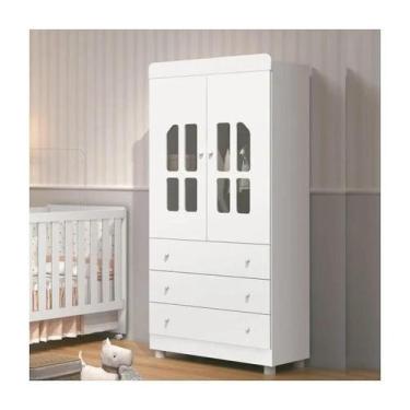 Imagem de Roupeiro Infantil Katatau 2 Portas 3 Gavetas Branco - Rede Móveis