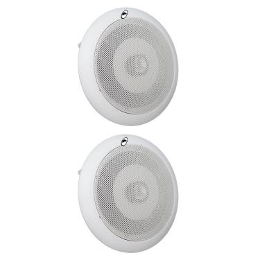 Imagem de Kit 2 Arandela de Teto Plastico Redonda Fiamon com Alto Falante 6" 50W RMS 8 Ohms