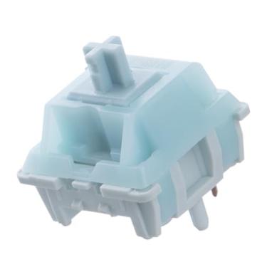 Imagem de EPOMAKER Creamy Jade 45gf Gaming Keyboard Switches, 100 PCS Linear Switch, 5-Pin Pre-Lubed Switch, with PC/PA66 Case, POK Stem, Compatible with MX Keycaps for Mechanical Keyboard