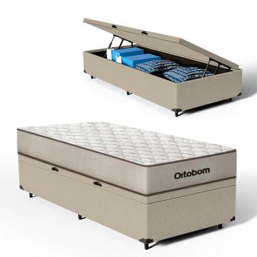 Imagem de Cama Box Baú com Colchão de Espuma D60 Ortobom Force Dream Solteiro 88cm