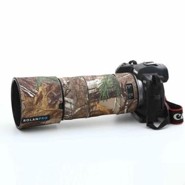 Imagem de ROLANPRO Capa de lente à prova d'água para Canon RF100-400 mm F5.6-8 é USM Camouflage Rain Cover - #3 Jungle Camo