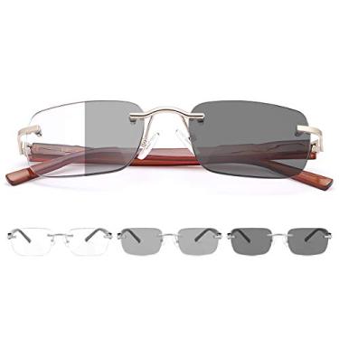 Imagem de YIMI Óculos De Leitura Bifocais Fotocrômicos Com Bloqueio Luz Azul E Dobradiça Mola Para Sol Transição Mulheres Homens