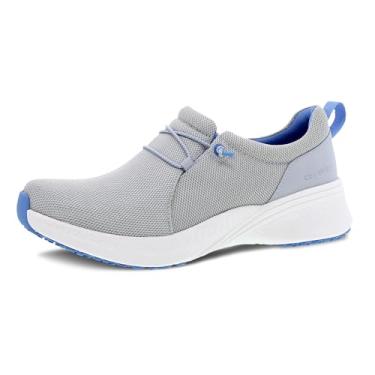 Imagem de Dansko Tênis Ocupacional Marlee Para Mulheres - Slip-On, Leve, Flexível E Antiderrapante Com Suporte De Arco Conforto O Dia Todo Profissionais Saúde, Serviços Alimentação Salões Beleza, Cinza Claro,