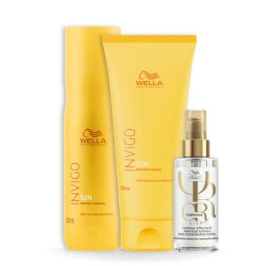 Imagem de Wella Sun Sh 250ml + Cond 200ml + Oleo Light 100ml - Wella profissiona