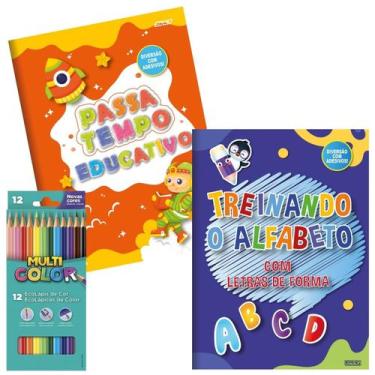 Imagem de Kit Livro de Atividades Educativas 3 e 4 Anos + Lápis de Cor para Coor