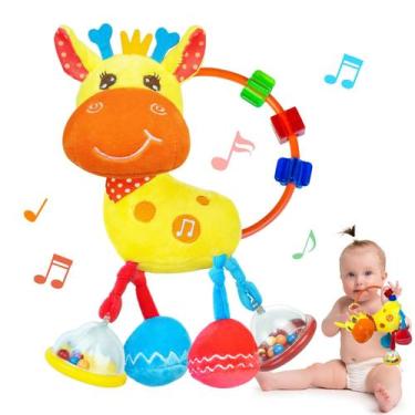 Imagem de Brinquedo sensorial Coqin Baby Musical Stuffed Animal 0-6 3-6 meses