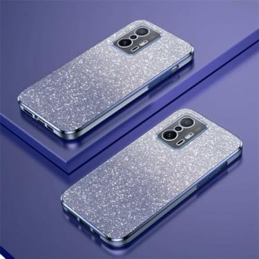 Imagem de Capa de celular com revestimento de glitter gradiente para Xiaomi Mi 13T 12T 11T 10T Pro 14 13 12 11 Lite 11X 11i 12X Poco X3 GT C65 M4 M3, azul, para Mi Poco X3 GT 5G