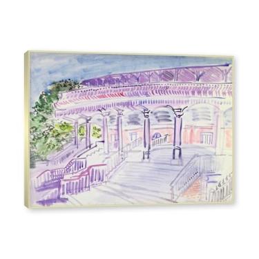 Imagem de NHLDZYH Moldura champanhe. Folhas impressionistas, (sem título 52) de Raoul Dufy, reprodução de quadros, quadros de pinturas famosas, imagem murais quartos. 60x80cm