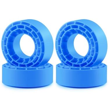 Imagem de Que-T 4pcs Silicone Rubber Wheel Inserts Upgrade 1.3inches Wheel Tires Inserts for 1:18 Scale TRX TRX4-M Trx4m RC Car(Blue)