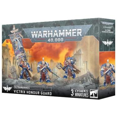 Imagem de Games Workshop Warhammer 40,000: Victrix Honour Guard – Ultramarines Elite Bodyguard Squad | 3 Multipart Plastic Miniatures | Space Marines 40K Collectible Figures