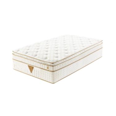 Imagem de Colchão Qgel Pocket Plus- Latex Com Cobre Sobre Molas Medida Solteiro 88x188cm Opcionais Sem Opcionais