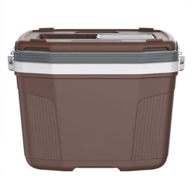 Imagem de Caixa Térmica 32 L Capacidade, Segura e Versátil(Marrom Café)