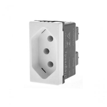 Imagem de Tomada 2p+t 10a 250v B. Parafuso 1m Branca 615040bc