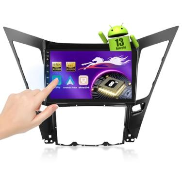 Imagem de [Qualcomm 8 núcleos 4 + 64 GB] Estéreo automotivo para Hyundai Sonata (2010-2015) com tela sensível ao toque de 9 polegadas, rádio veicular Android 13.0 WIFI6 sem fio Carplay Android Auto BT5.1/DSP