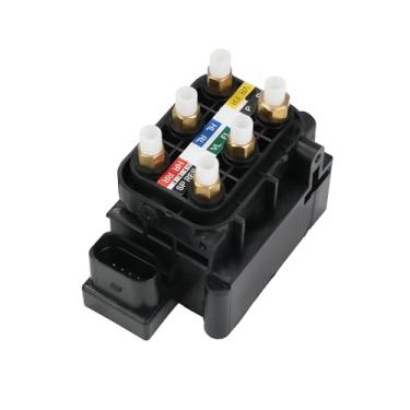 Imagem de PEMICEM Bloco de válvula solenoide de suspensão a ar compatível com Mercedes Benz GL320 GL350 GL450 GLE350 GLE400 ML250 ML320 CL550 S350 S400 S550 S600 W164 W166 W251 Substituir 2122 32003 58