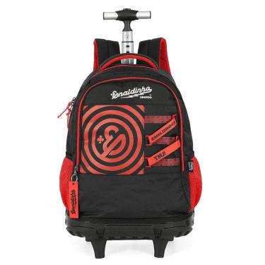Imagem de Mochila de Rodinhas Com Alça Luxcel By Enaldinho Vermelho
