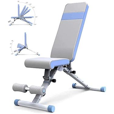 Imagem de LMJYU Prensa de banco de peso para academia de ginástica masculina e feminina bancos ajustáveis banco de halteres banco de pássaro cadeira sentar equipamentos de fitness em casa quadro abdominal