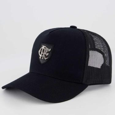 Imagem de Boné Flamengo Trucker Americano Preto-Unissex