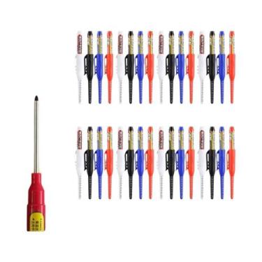 Imagem de Conjunto De Canetas Marcadoras Para Carpinteiro Com Ponta Longa De 45m