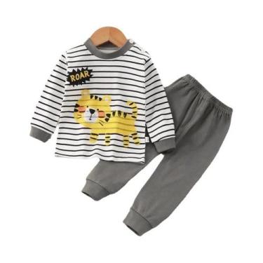 Imagem de Conjuntos De Pijamas De Animais Unissex Para Crianças, Roupas De Dormi