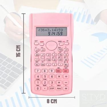 Imagem de Calculadora Científica KA6069 – Funções Avançadas, Display LCD, Ideal para Estudantes, Escolas e Universidades Eletrônica Engenharia Física Química (Rosa)