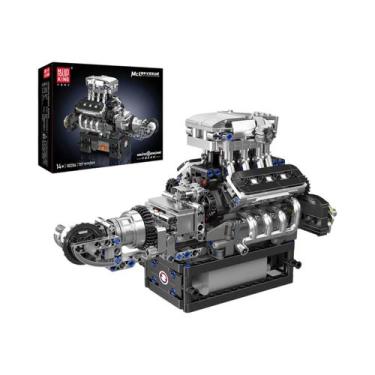 Imagem de Modelo De Carro De Blocos De Montar Motorizado Com Motor Elétrico LSX4