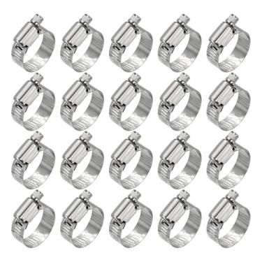 Imagem de Kozelo 20 braçadeiras de mangueira de aço inoxidável, ajustável de 40 a 63 mm, kit sortido de braçadeira de mangueira de engrenagem sem-fim para serviço pesado, fixação de linha de combustível de