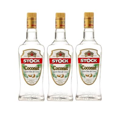 Imagem de Kit Licor Stock Coconut 720ml - Sabor Coco 3 unidades